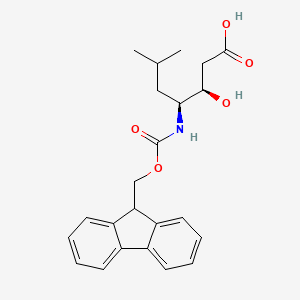 molecular formula C23H27NO5 B6329690 Fmoc-(3R,4S)-4-amino-3-hydroxy-6-methyl-heptanoic acid CAS No. 2381219-83-4