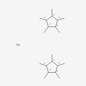 molecular formula C20H30Os B6329713 Bis(pentamethylcyclopentadienyl)osmium, 99% (99.9%-Os) (Decamethylosmocene) CAS No. 100603-32-5