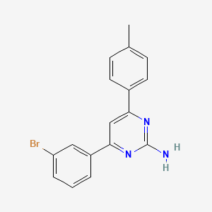 molecular formula C17H14BrN3 B6329727 4-(3-Bromophenyl)-6-(4-methylphenyl)pyrimidin-2-amine CAS No. 84857-20-5