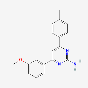 molecular formula C18H17N3O B6329729 4-(3-甲氧基苯基)-6-(4-甲基苯基)嘧啶-2-胺 CAS No. 84857-17-0