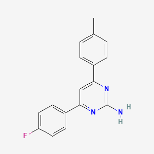 molecular formula C17H14FN3 B6329735 4-(4-Fluorophenyl)-6-(4-methylphenyl)pyrimidin-2-amine CAS No. 84857-18-1