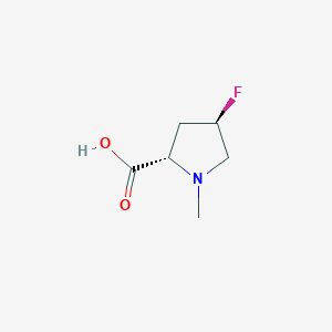 molecular formula C6H10FNO2 B6329790 (2S,4R)-4-Fluoro-1-methylpyrrolidine-2-carboxylic acid CAS No. 1007912-97-1