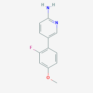 molecular formula C12H11FN2O B6329831 5-(2-Fluoro-4-methoxyphenyl)pyridin-2-amine, 95% CAS No. 1248655-09-5