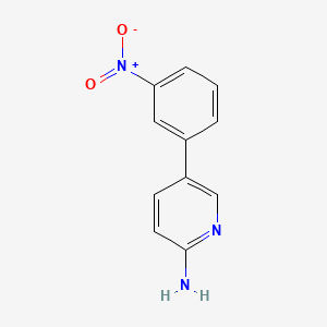 molecular formula C11H9N3O2 B6329852 5-(3-Nitrophenyl)pyridin-2-amine, 95% CAS No. 897374-55-9