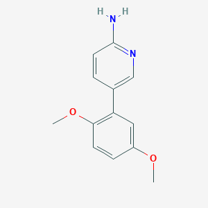 molecular formula C13H14N2O2 B6329858 5-(2,5-Dimethoxyphenyl)pyridin-2-amine, 95% CAS No. 1258623-70-9