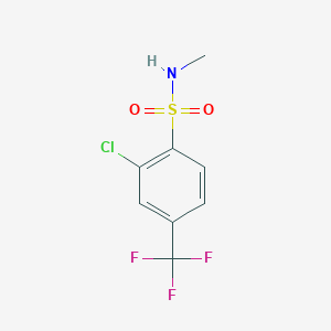 molecular formula C8H7ClF3NO2S B6329872 2-Chloro-N-methyl-4-trifluoromethyl-benzenesulfonamide, 95% CAS No. 1263274-53-8