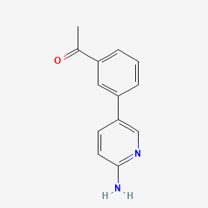 molecular formula C13H12N2O B6329893 5-(3-Acetylphenyl)-2-aminopyridine CAS No. 1314985-38-0