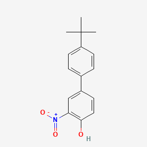 molecular formula C16H17NO3 B6329915 2-Nitro-4-(4-t-butylphenyl)phenol, 95% CAS No. 187461-67-2