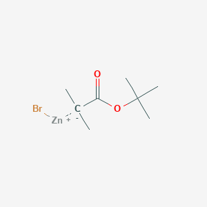 molecular formula C8H15BrO2Zn B6329948 1-tert-Butoxy-2-methyl-1-oxopropan-2-ylzinc bromide, 0.5 M in Diethyl ether CAS No. 93958-19-1