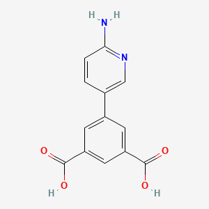 molecular formula C13H10N2O4 B6329982 5-(6-Aminopyridin-3-yl)benzene-1,3-dicarboxylic acid, 95% CAS No. 1314987-77-3
