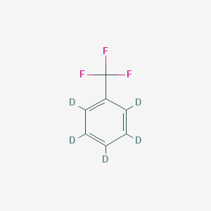 molecular formula C7H5F3 B063300 1,2,3,4,5-Pentadeuterio-6-(trifluoromethyl)benzene CAS No. 164112-72-5