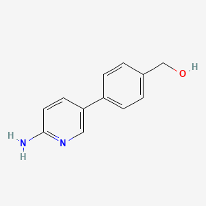molecular formula C12H12N2O B6330009 [4-(6-Aminopyridin-3-yl)phenyl]methanol, 95% CAS No. 1314988-18-5