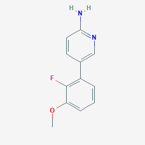 molecular formula C12H11FN2O B6330048 5-(2-Fluoro-3-methoxyphenyl)pyridin-2-amine, 95% CAS No. 1314988-04-9