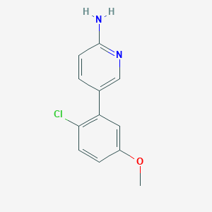 molecular formula C12H11ClN2O B6330052 5-(2-Chloro-5-methoxyphenyl)pyridin-2-amine, 95% CAS No. 1314985-78-8