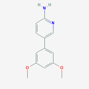 molecular formula C13H14N2O2 B6330060 5-(3,5-Dimethoxyphenyl)pyridin-2-amine, 95% CAS No. 1258620-37-9