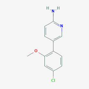 molecular formula C12H11ClN2O B6330068 5-(4-Chloro-2-methoxyphenyl)pyridin-2-amine, 95% CAS No. 1314987-82-0