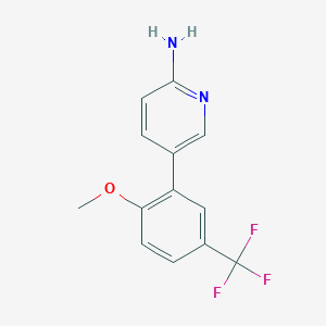 5-[2-Methoxy-5-(trifluoromethyl)phenyl]pyridin-2-amine, 95%