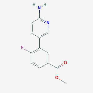 molecular formula C13H11FN2O2 B6330087 Methyl 3-(6-aminopyridin-3-yl)-4-fluorobenzoate, 95% CAS No. 1314988-27-6