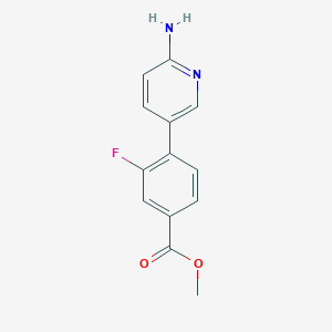 molecular formula C13H11FN2O2 B6330098 Methyl 4-(6-aminopyridin-3-yl)-3-fluorobenzoate, 95% CAS No. 1314987-75-1