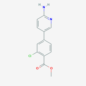 Methyl 4-(6-aminopyridin-3-yl)-2-chlorobenzoate, 95%