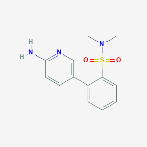 molecular formula C13H15N3O2S B6330121 2-(6-Aminopyridin-3-yl)-N,N-dimethylbenzenesulfonamide, 95% CAS No. 1314987-74-0