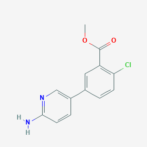 Methyl 5-(6-aminopyridin-3-yl)-2-chlorobenzoate, 95%