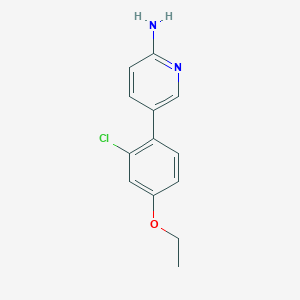 molecular formula C13H13ClN2O B6330135 5-(2-Chloro-4-ethoxyphenyl)pyridin-2-amine, 95% CAS No. 1314987-43-3