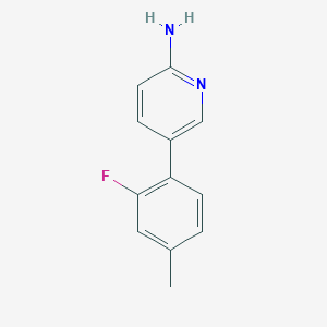 molecular formula C12H11FN2 B6330144 5-(2-Fluoro-4-methylphenyl)pyridin-2-amine, 95% CAS No. 1314985-56-2