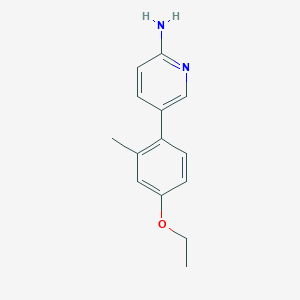 molecular formula C14H16N2O B6330146 5-(4-Ethoxy-2-methylphenyl)pyridin-2-amine, 95% CAS No. 1314985-23-3