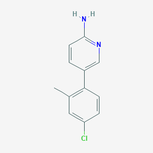 molecular formula C12H11ClN2 B6330154 5-(4-Chloro-2-methylphenyl)pyridin-2-amine, 95% CAS No. 1314987-42-2