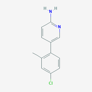 molecular formula C12H11ClN2 B6330154 5-(4-Chloro-2-methylphenyl)pyridin-2-amine CAS No. 1314987-42-2