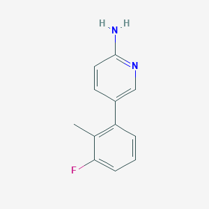 molecular formula C12H11FN2 B6330163 5-(3-Fluoro-2-methylphenyl)pyridin-2-amine, 95% CAS No. 1314987-99-9