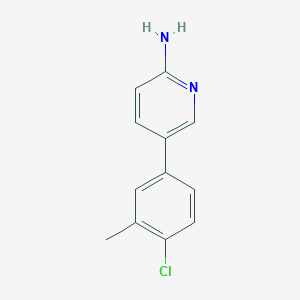 molecular formula C12H11ClN2 B6330177 5-(4-Chloro-3-methylphenyl)pyridin-2-amine, 95% CAS No. 1314985-69-7