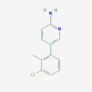 molecular formula C12H11ClN2 B6330195 5-(3-Chloro-2-methylphenyl)pyridin-2-amine, 95% CAS No. 1314986-45-2