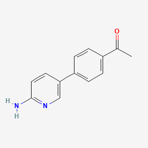 1-[4-(6-Aminopyridin-3-yl)phenyl]ethanone, 95%