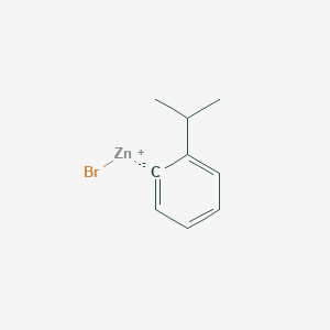 molecular formula C9H11BrZn B6330206 2-Isopropylphenylzinc bromide, 0.50 M in THF CAS No. 672325-68-7