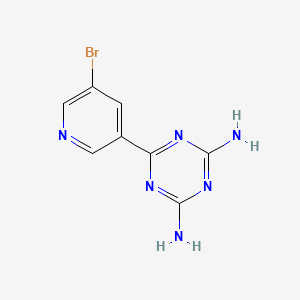 molecular formula C8H7BrN6 B6330222 6-(5-Bromopyridin-3-yl)-1,3,5-triazine-2,4-diamine CAS No. 227935-18-4
