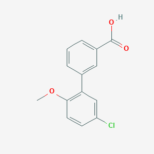 molecular formula C14H11ClO3 B6330235 3-(5-Chloro-2-methoxyphenyl)benzoic acid, 95% CAS No. 1170133-64-8