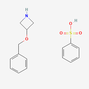 molecular formula C16H19NO4S B6330251 3-(Benzyloxy)azetidine benzenesulfonic acid salt;  97% CAS No. 1993178-75-8