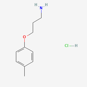 molecular formula C10H16ClNO B6330257 3-(P-Tolyloxy)propan-1-amine hydrochloride;  95% CAS No. 1993063-87-8