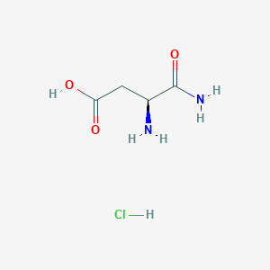 molecular formula C4H9ClN2O3 B6330274 D-Aspartic acid alpha-amide hydrochloride;  95% CAS No. 97533-37-4