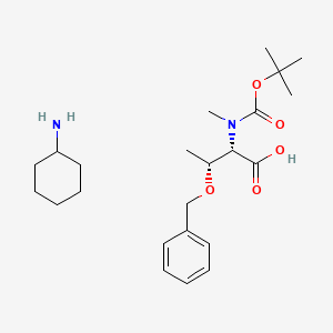 molecular formula C23H38N2O5 B6330282 N-alpha-(t-Butyloxycarbonyl)-N-alpha-methyl-L-O-benzyl-threonine cyclohexylamine CAS No. 250375-08-7