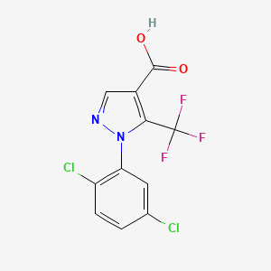 molecular formula C11H5Cl2F3N2O2 B6330288 1-(2,5-Dichlorophenyl)-5-(trifluoromethyl)-1H-pyrazole-4-carboxylic acid CAS No. 1245011-13-5