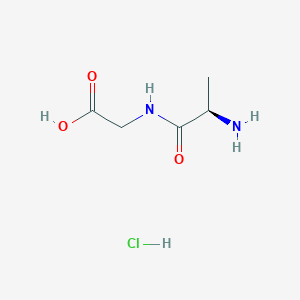 molecular formula C5H11ClN2O3 B6330304 H-D-Ala-gly-OH hydrochloride, 95% CAS No. 1820569-41-2