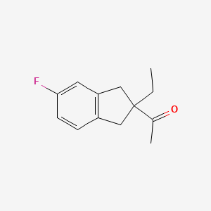 molecular formula C13H15FO B6330312 1-(2-Ethyl-5-fluoro-2,3-dihydro-1H-inden-2-yl)-ethanone CAS No. 727359-81-1