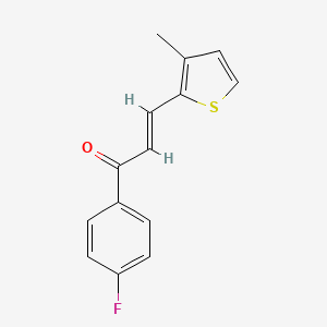 molecular formula C14H11FOS B6330324 (2E)-1-(4-Fluorophenyl)-3-(3-methylthiophen-2-yl)prop-2-en-1-one CAS No. 77869-11-5