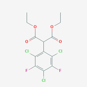 molecular formula C13H11Cl3F2O4 B6330373 2-(2,4,6-Trichloro-3,5-difluorophenyl)-diethyl malonate CAS No. 132992-21-3