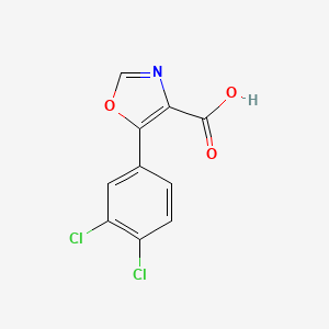 molecular formula C10H5Cl2NO3 B6330382 5-(3,4-Dichloro-phenyl)-oxazole-4-carboxylic acid, 95% CAS No. 1248935-84-3