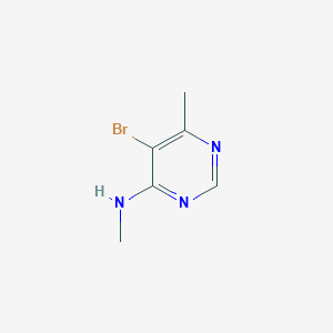 molecular formula C6H8BrN3 B6330396 (5-Bromo-6-methyl-pyrimidin-4-yl)-methyl-amine, 95% CAS No. 1315326-21-6