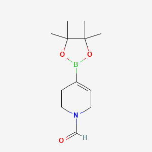 molecular formula C12H20BNO3 B6330413 4-(四甲基-1,3,2-二氧杂硼环-2-基)-3,6-二氢-2H-吡啶-1-甲醛；95% CAS No. 1893406-41-1